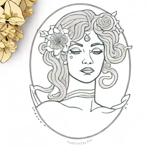 Feminine Medusa Tarot Card