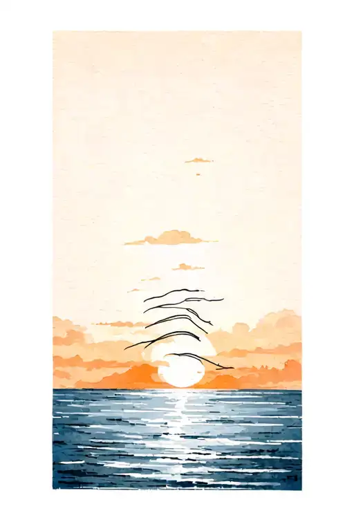 Beach Sunset On Spine