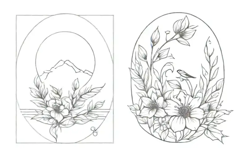 Nature Inspired Line Art