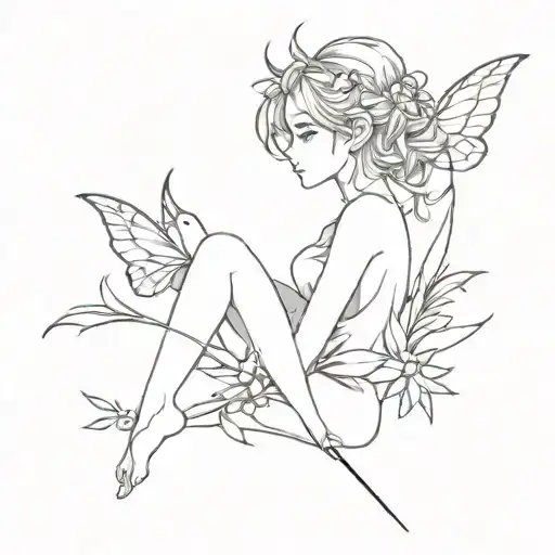 Fairy Dark Anime Style Tattoo Sonata Artica