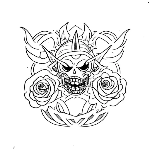 Floral Design With Devil Fruits From One Piece Anime