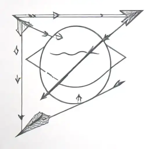 Two Simple Arrows With A Sun