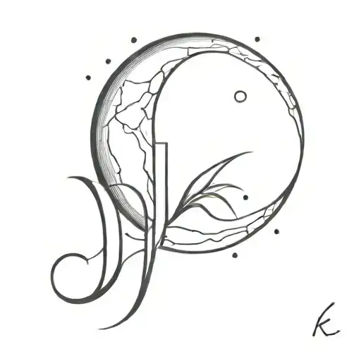 Creast Moon With A Initial K