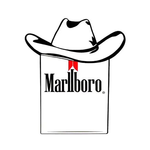 Marlboro Cigarette Box With Cowboy Hat Flash