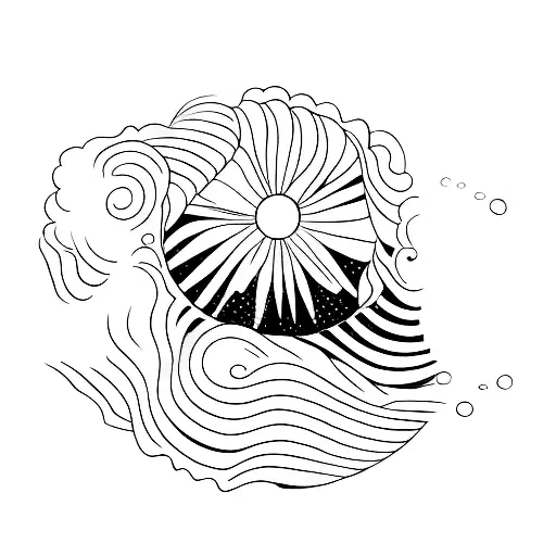 A Paddleboard In Calm Waters With A Beautiful Background