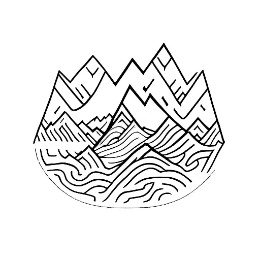 Mountain With Roots Fineline