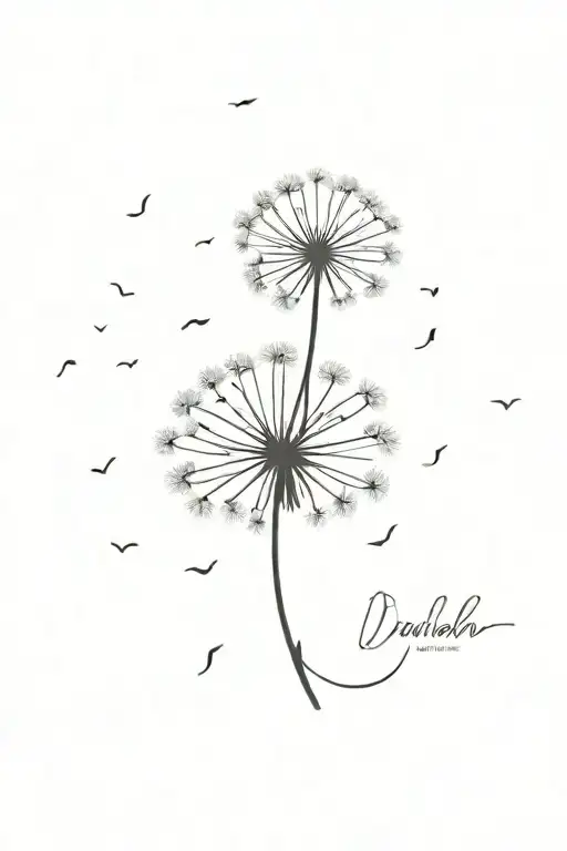 Dandelion Wish With The Words
