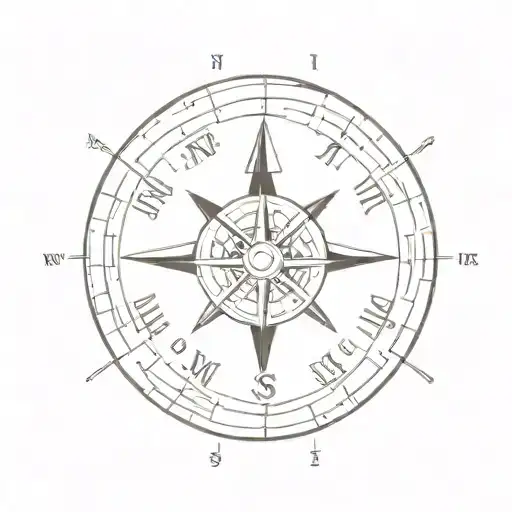 Compass And Clock Face