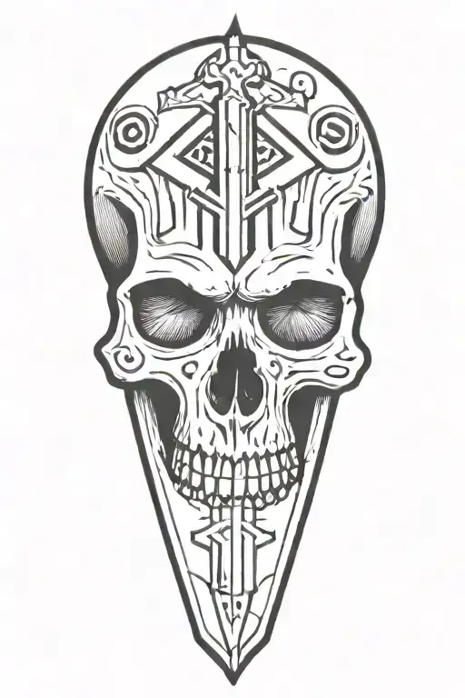 Skull And Knife