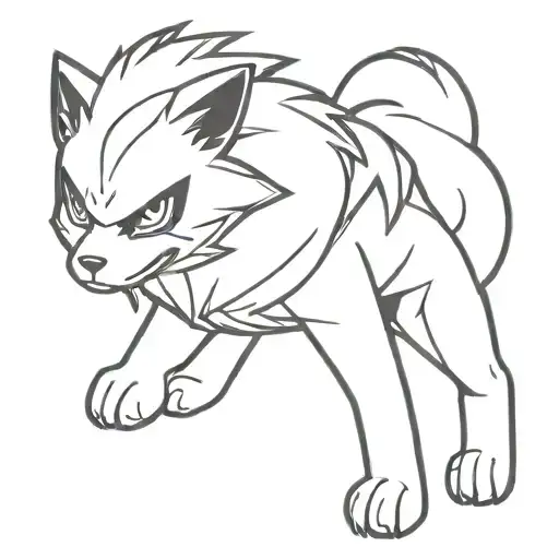 Pokemon Arcanine Black And White
