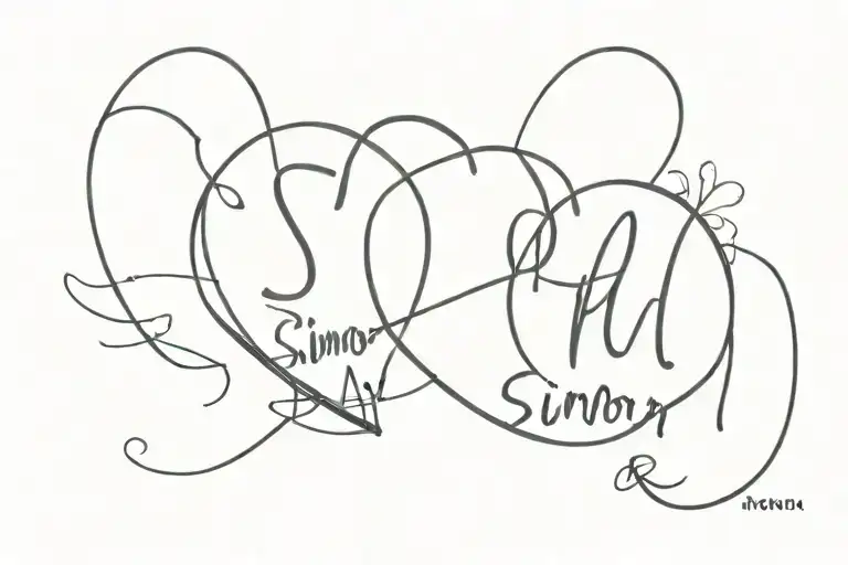 The Name Simon And A Hart Then A Date