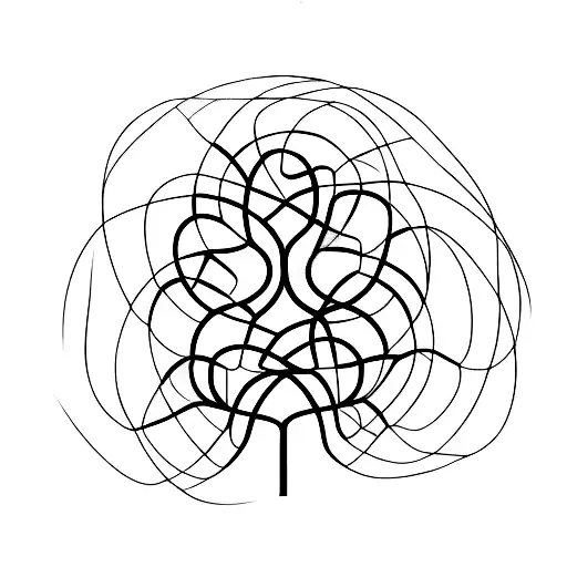 A Minimalist Design Of Intersecting Circles Forming A Geometric Tree