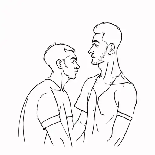 Son And Father With Two