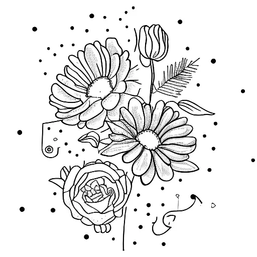 A Mix Of Birth Flower Of The Months Of November September And December