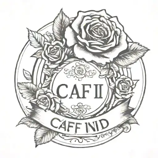 With Name Cafi And World With Rose Surrounded