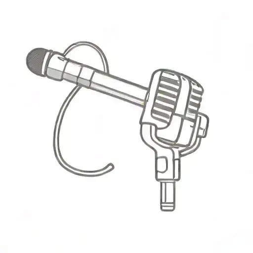 Microphone Simple Line Drawing