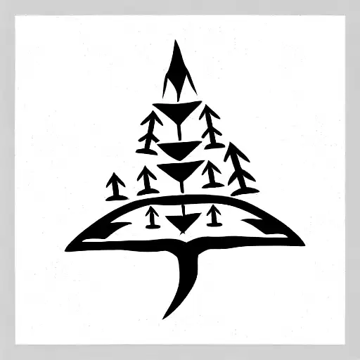 Tree With Arrow And Nordic Runes