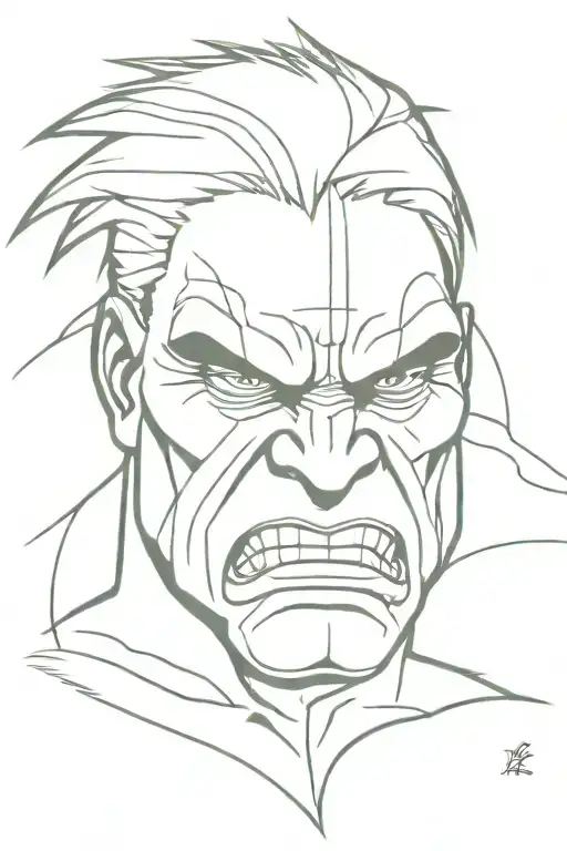 Native American Chief Hulk Monster Angry