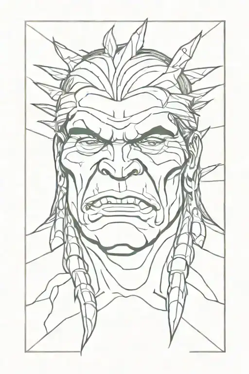 Native American Chief Hulk Monster