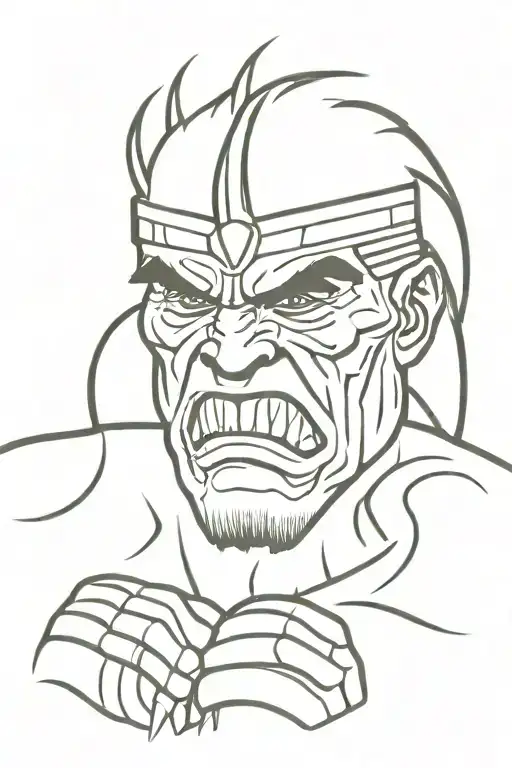 Native American Chief Hulk Monster