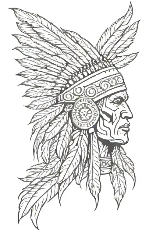 Native American Chief Feather Head Dress Hulk Angry Screaming Full Body