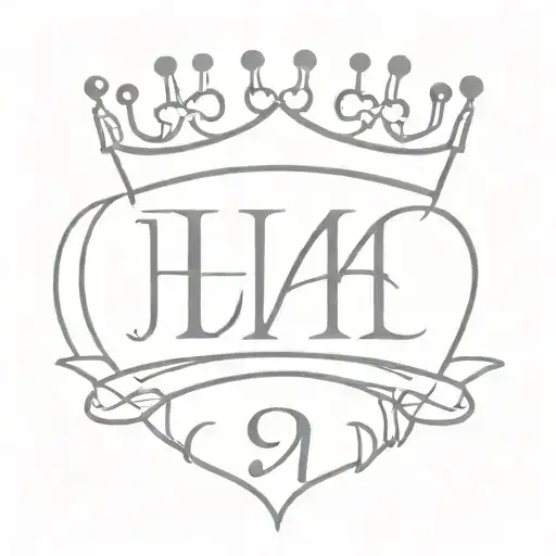 Crown Made Out Of Letters H And A Minimalist
