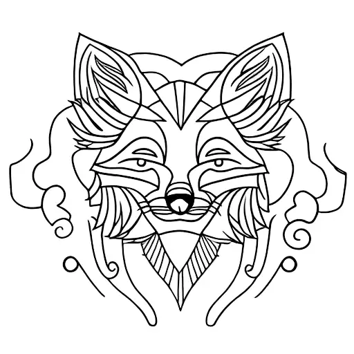 Fox Face With Hearthshaped Nose