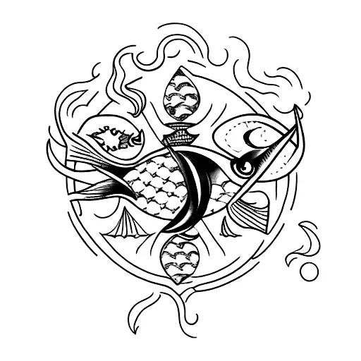 Pisces Zodiac Tattoo On Wrist