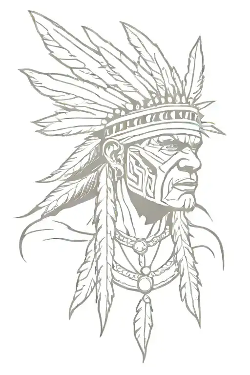 Native American Chief Feather Head Dress Hulk Angry Screaming Full Body