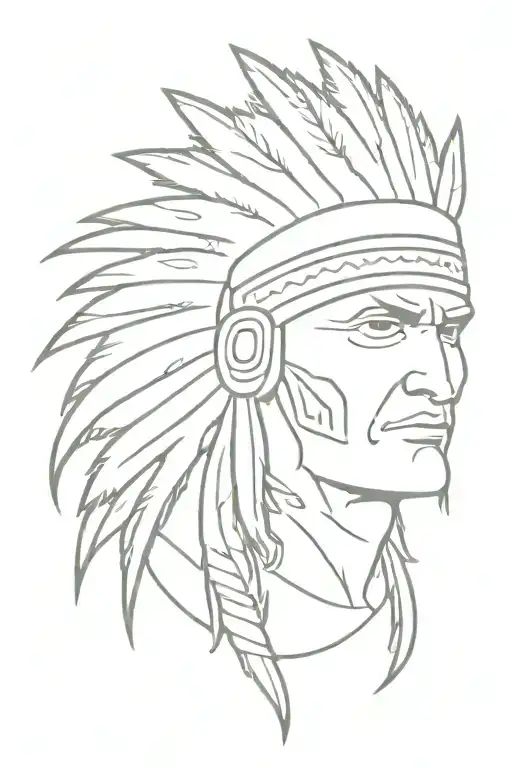 Native American Chief Feather Head Dress Hulk Angry Screaming Full Body