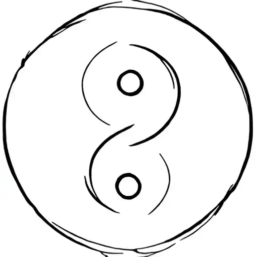 Earth And Eater Elements Ying Yang Symbol Formed
