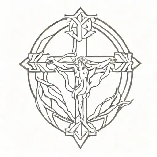 Cross With Jesus Christ