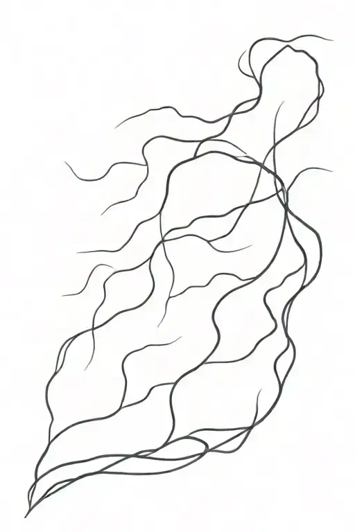 Abstract Lines Inspired By A Thunderstorm