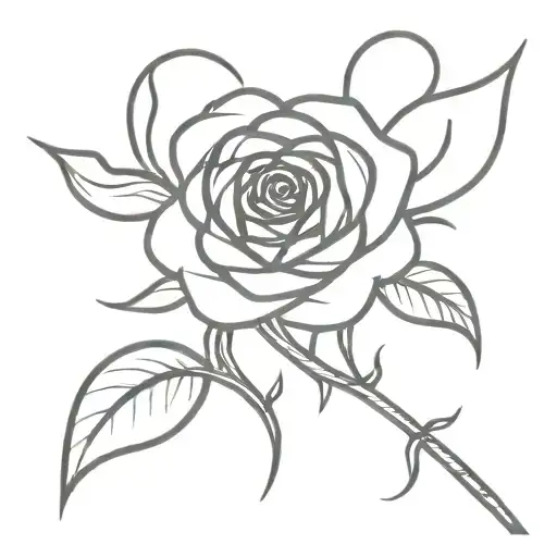 1 Rose And 1 Sunflower Enfinity Sign Intertwined Representing