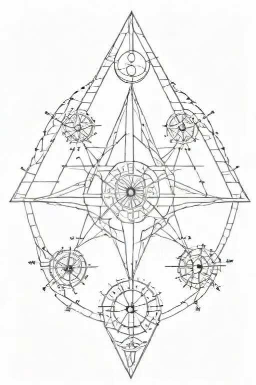 Marine Compass And Cats Eye And Pyramid