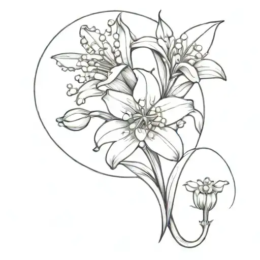 A Lily Of The Valley Flower With A Daffodil Flower With Notably A Moon