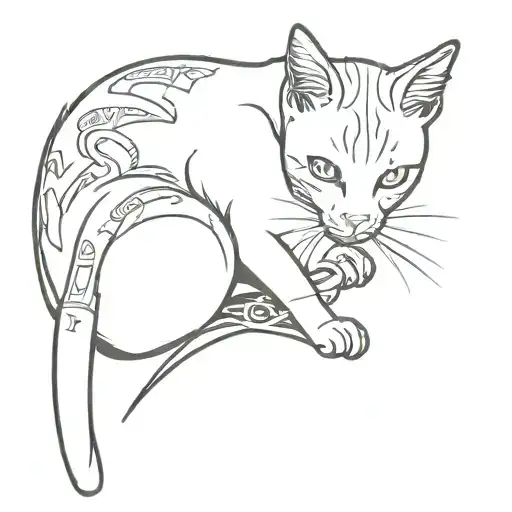 Cat Holding Rpg On Shoulder