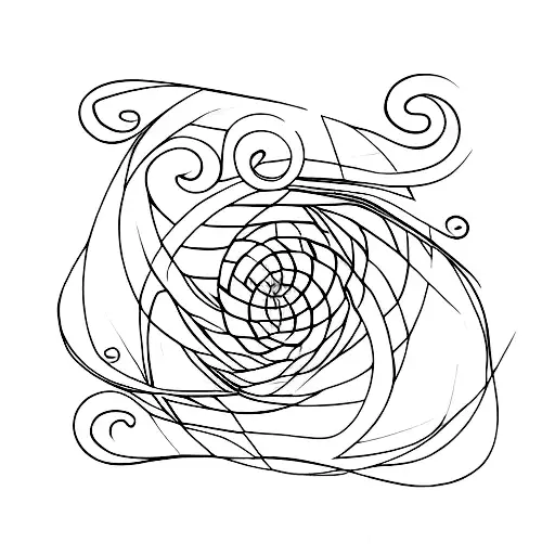 Spiral With Fire At The Top Of It