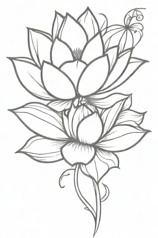 Lotus Flower With Infinitety Cross Stem