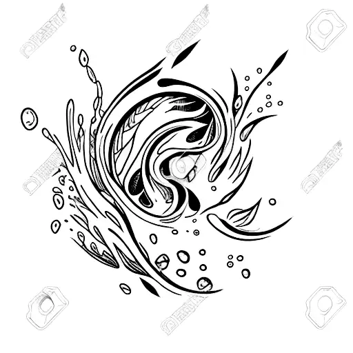 Natural Water Flowing And Freezing