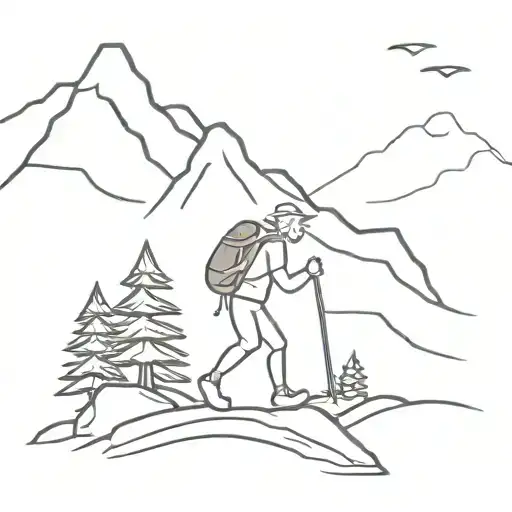 Hiking Cartoon
