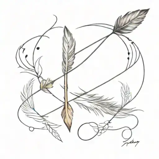 Feather Infinity Arrow With Infinity Sign