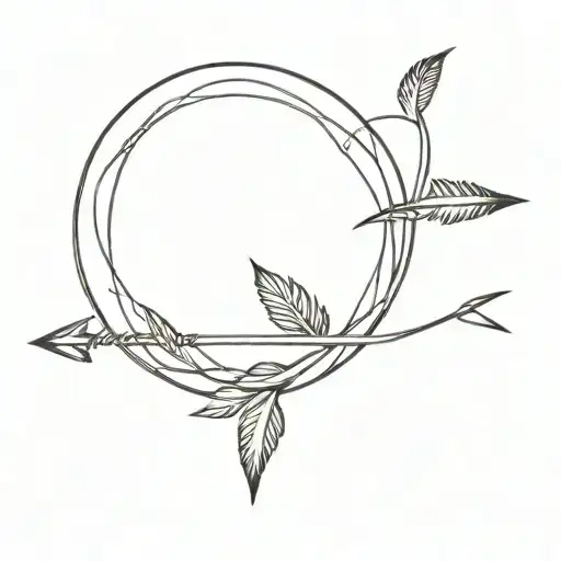Infinity Sign Feather Arrow