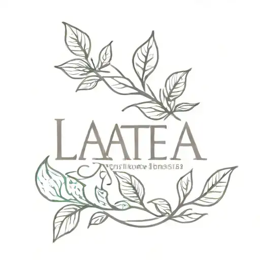 Word Lata With Leaves And Wines Across
