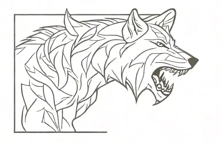 Tribal Wolf Howling