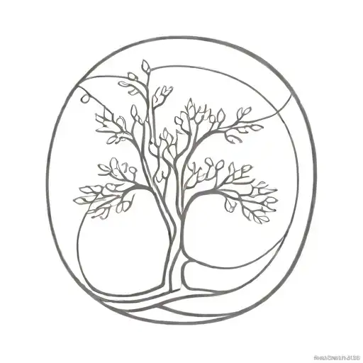 Tree And Cross Intertwined