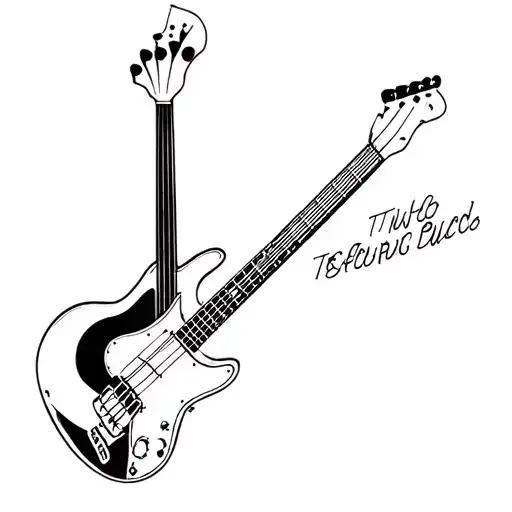 Bass Guitar With Shapes Inspired