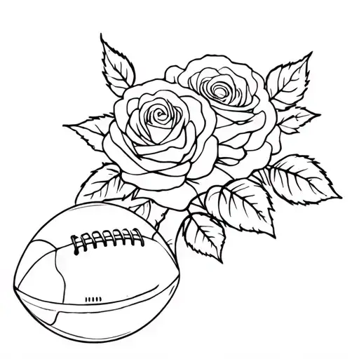 Roses And Football Ball