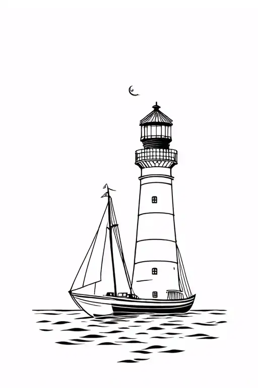 Lighthouse And Boat