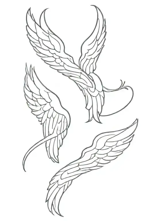 X's Underneath Each Other One With Angel Wings